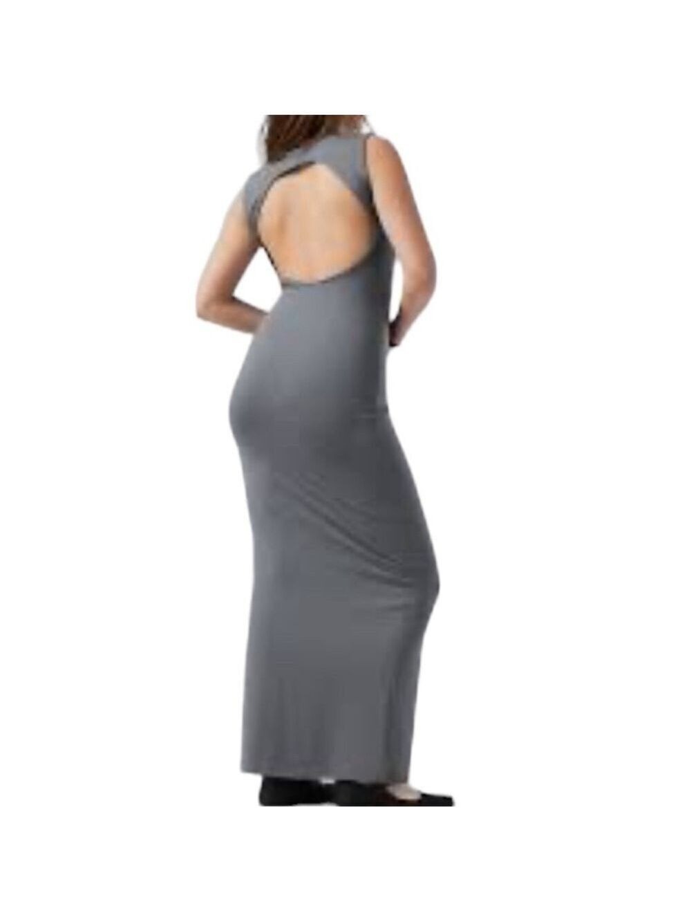 Monrow Cap Sleeve Cut out back Jersey Maxi Dress Size S
